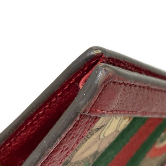 Auth GUCCI Ophidia GG Supreme 523155 Red Dark Green Multi Leather PVC - - Picture 5 of 11